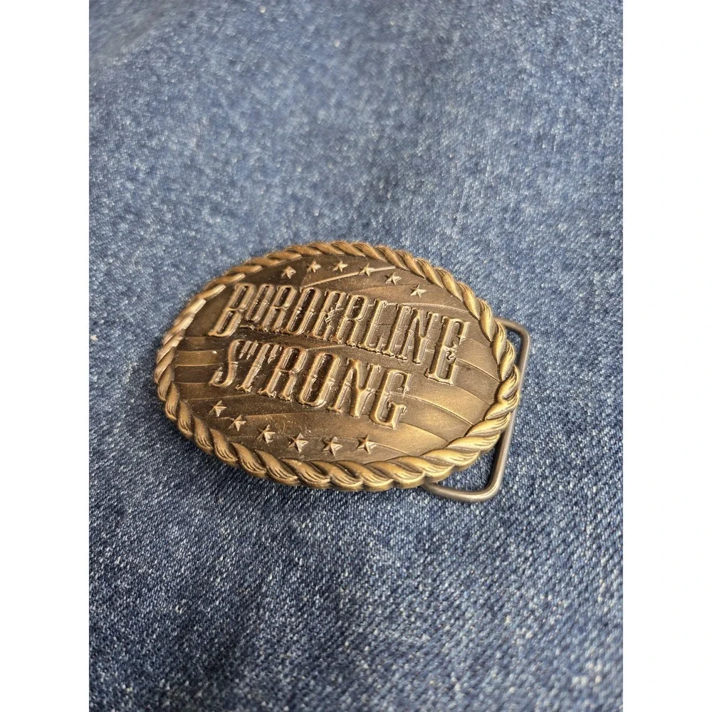 Vintage Borderline Strong Moorpark Metals First Responder Belt Buckle